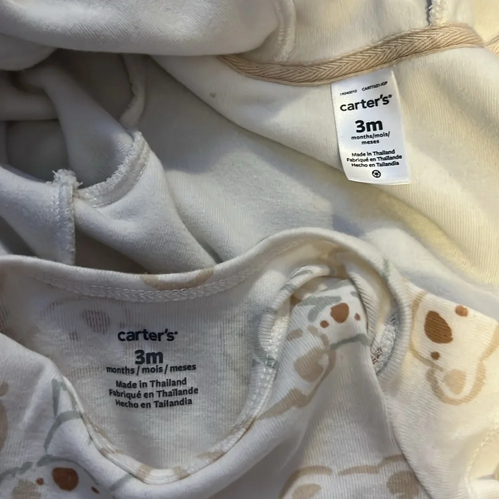 Carter's 3 piece Bodysuit, Hoodie & Pants Set Koala Ivory
